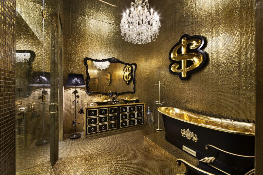 gold bathroom design