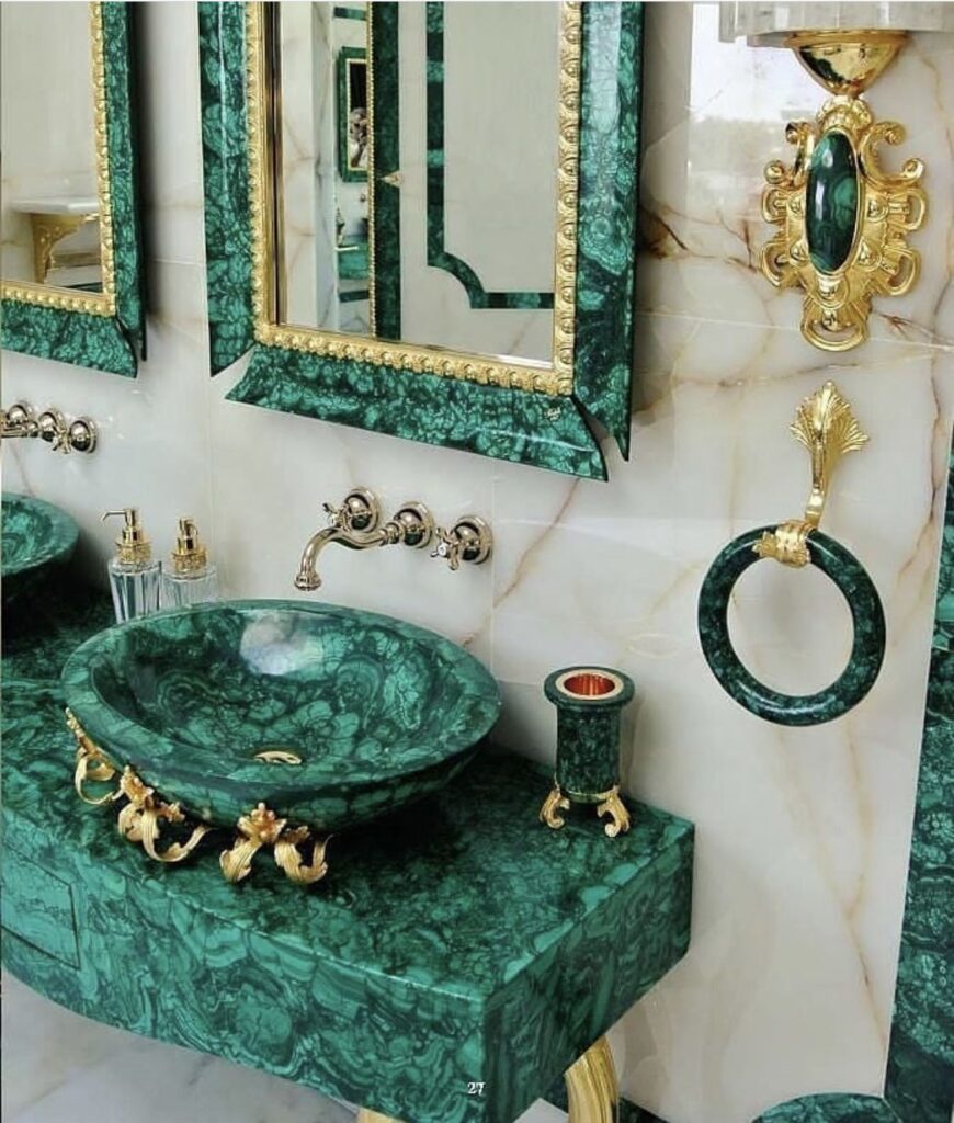 Interior Design with Malachite Green furniture