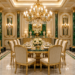 Emerald Green, Ivory and Gold Interior Design Ideas